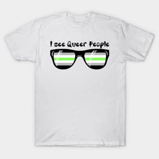 Agender Sunglasses - Queer People T-Shirt